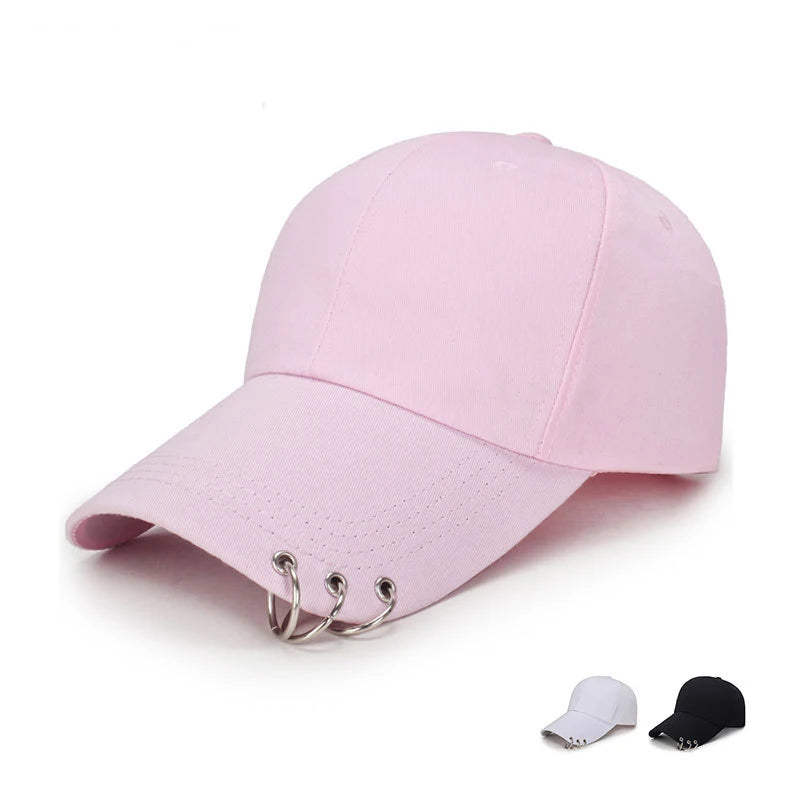 Unisex Lightweight Baseball Cap – Casual Summer Sun Visor Hat with Ring Detail