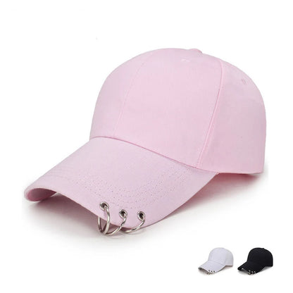 Unisex Lightweight Baseball Cap – Casual Summer Sun Visor Hat with Ring Detail