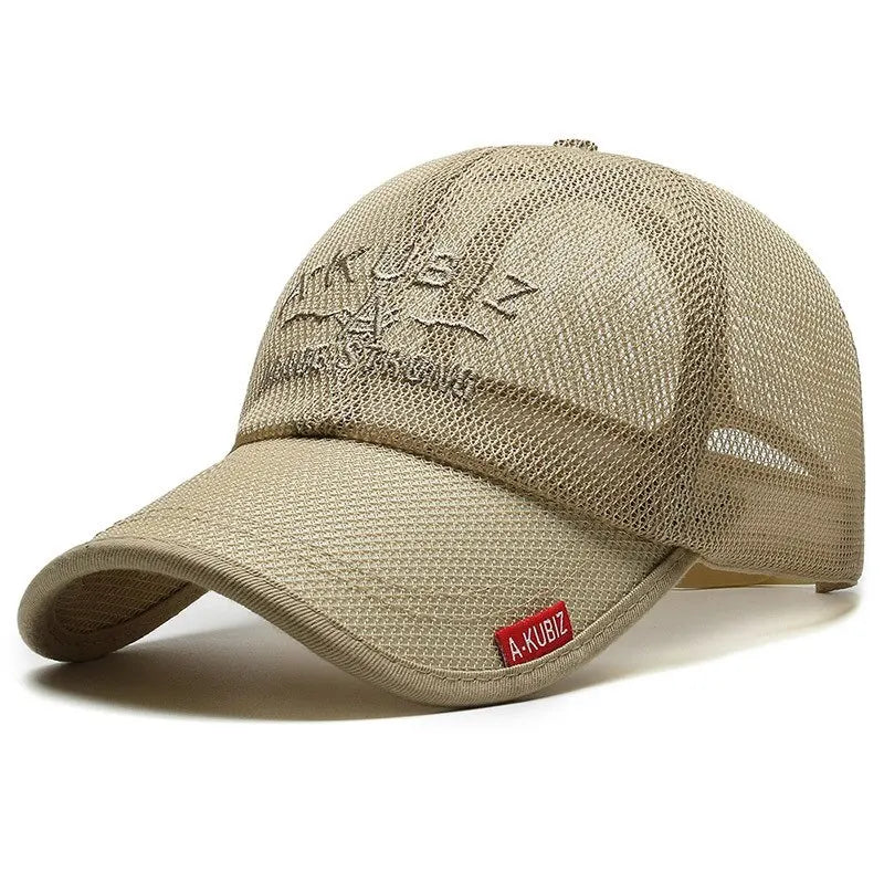 Unisex Mesh Baseball Cap Breathable Embroidered Summer Outdoor Sun Protection Hat