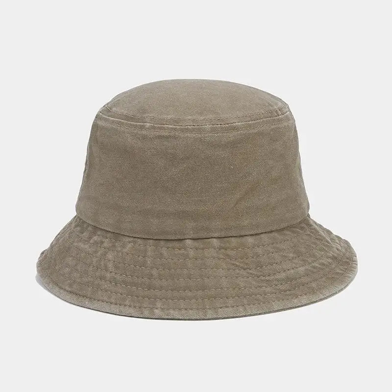 Kids Baby Washed Denim Cotton Bucket Hat For Boy Girls Custom Name Logo Fisherman Cap Panama Wide Brim Sun Hat Outdoor Team Caps