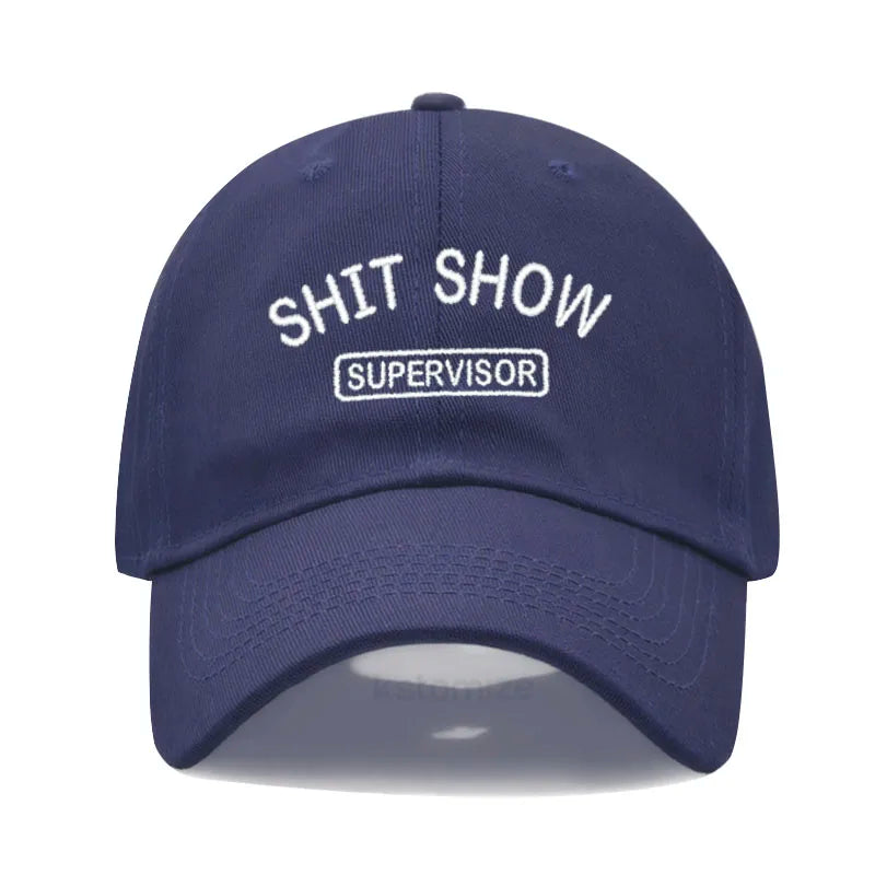 Men's Baseball Cap Women's Sport Golf Caps for Man Washed Cotton SHIT SHOW SUPERVISOR Embroidery Dad Hat Sun Hats Dropshipping