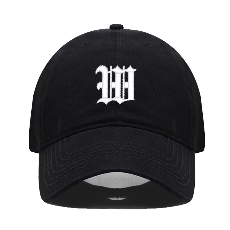 Old English Letter A-Z Embroider Baseball Cap For Men Womne High Quality Soft Cotton Fashion Team Sport Visors Snapback Caps