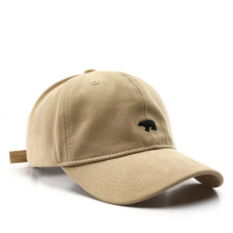 Unisex Cotton Baseball Cap – Polar Bear Embroidery Hip Hop Snapback Sun Hat