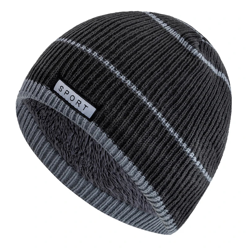 Unisex New Designer Winter Hats Cap Plush Fur Lined Streetwear Warm Beanies For Man Woman Casual Winter Ski Knitted Hats