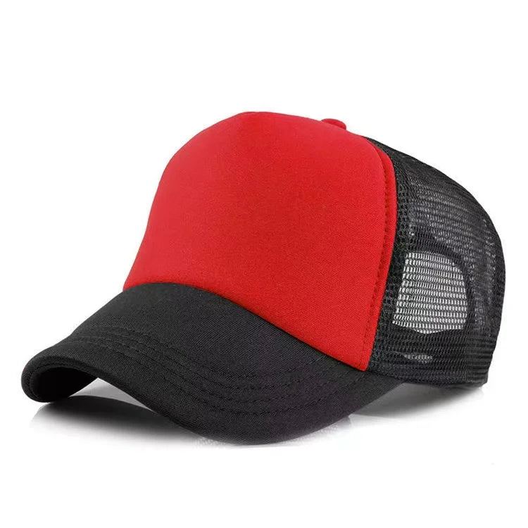 1 Piece Summer Trucker Hat Men Women Net Polyester Baseball Cap Blank Mesh Dad Hats Adjustable Sun Hat Visor