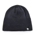 Men's Winter Warm Knitted Beanie Hat With Maple Leaf Logo Double Layer Thick Skullies Cap Velvet Lined Bonnet For Cold Weather