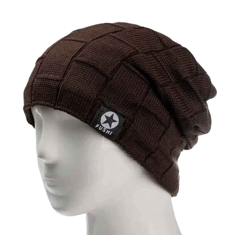 New Unisex Fleece Lined Beanie Hat Knit Wool Warm Winter Hat Thick Soft Stretch Hat For Men And Women Fashion Skullies & Beanie