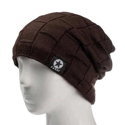New Unisex Fleece Lined Beanie Hat Knit Wool Warm Winter Hat Thick Soft Stretch Hat For Men And Women Fashion Skullies & Beanie