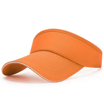New Hat Women's Summer Sandwich Solid Color Empty Top Hat Topless Sun Hat Outdoor Sports Cap