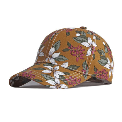 Boho Tropical Print Baseball Cap Women Outdoor Washed Denim Cap Female Fashion Visor Bohemian Jeans Men Sport Street Sun Hats