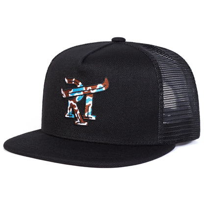 Unisex RT Letter Embroidery Hip-hop Net Hats Spring Summer Outdoor Adjustable Casual Baseball Caps Sunscreen Hat