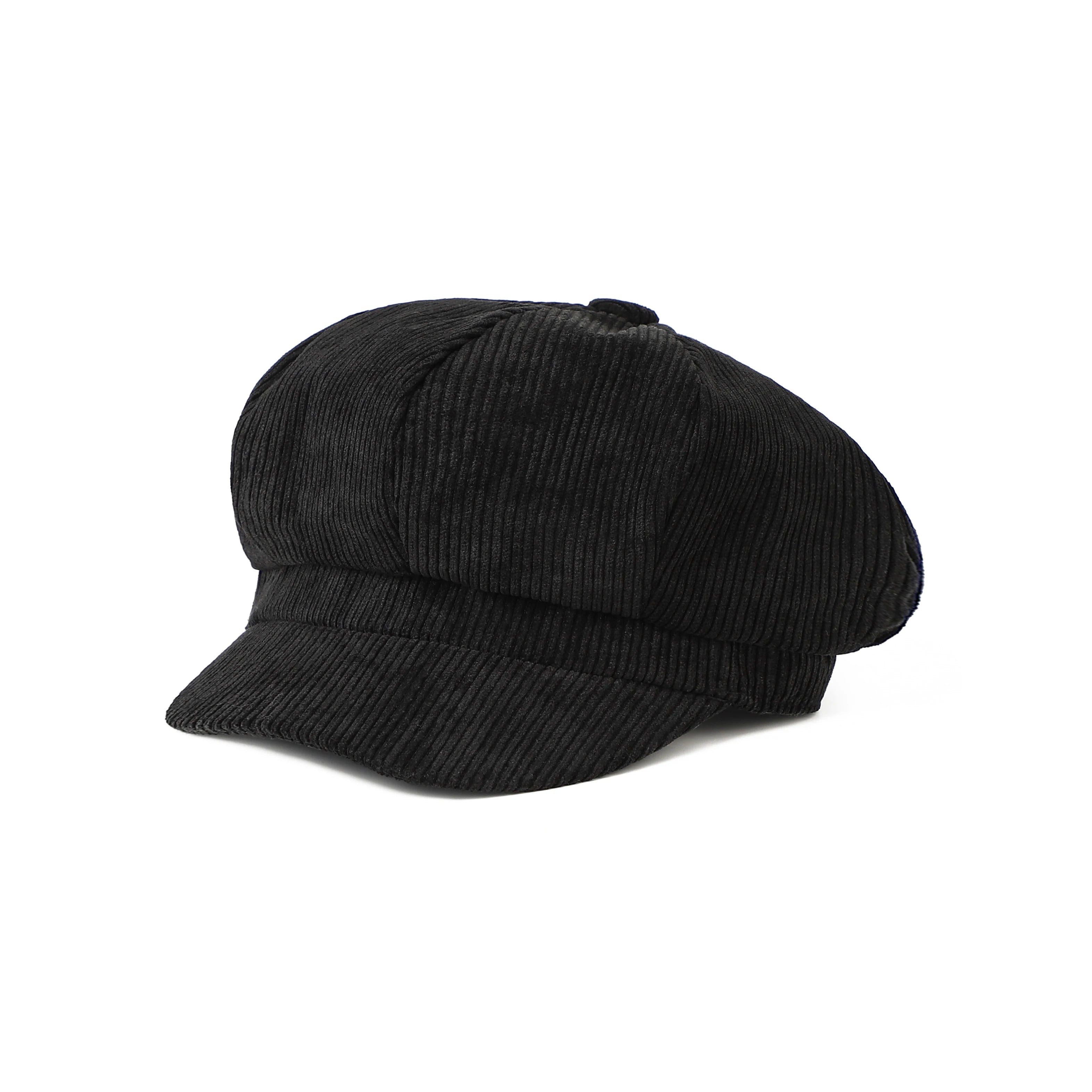 Newsboy Cap Beret Women Vintage Beret Painter Hat Winter Hats For Women Men Octagonal Caps Female Bone Solid Color Casual