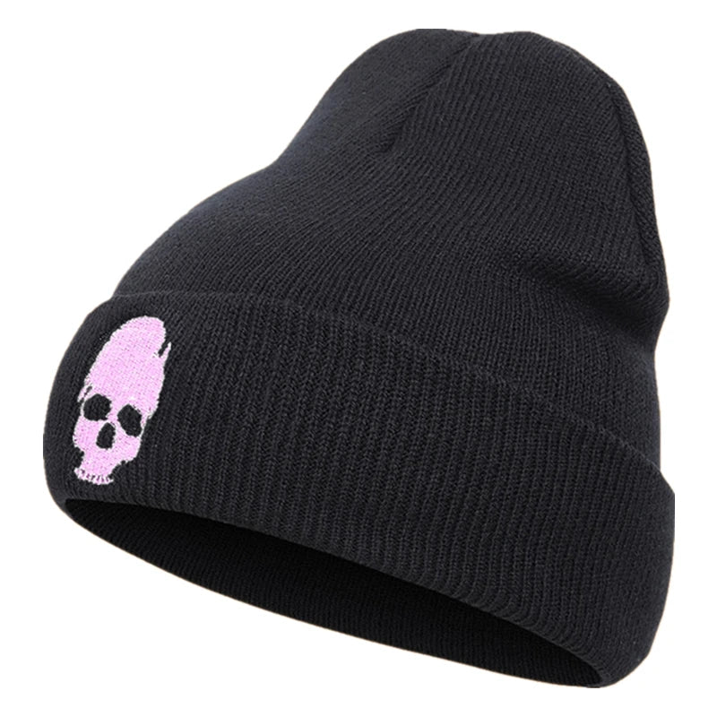 Unisex Knitted Hat Fashion Autumn And Winter Skull Style Beanie Hats For Woman And Man Warm Winter Cap