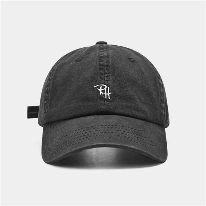 Unisex RH Letter Embroidery Baseball Cap – Adjustable Summer Streetwear Hip Hop Trucker Hat