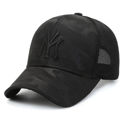 Men’s Camouflage Embroidered Baseball Cap Breathable Mesh Casual Summer Hat