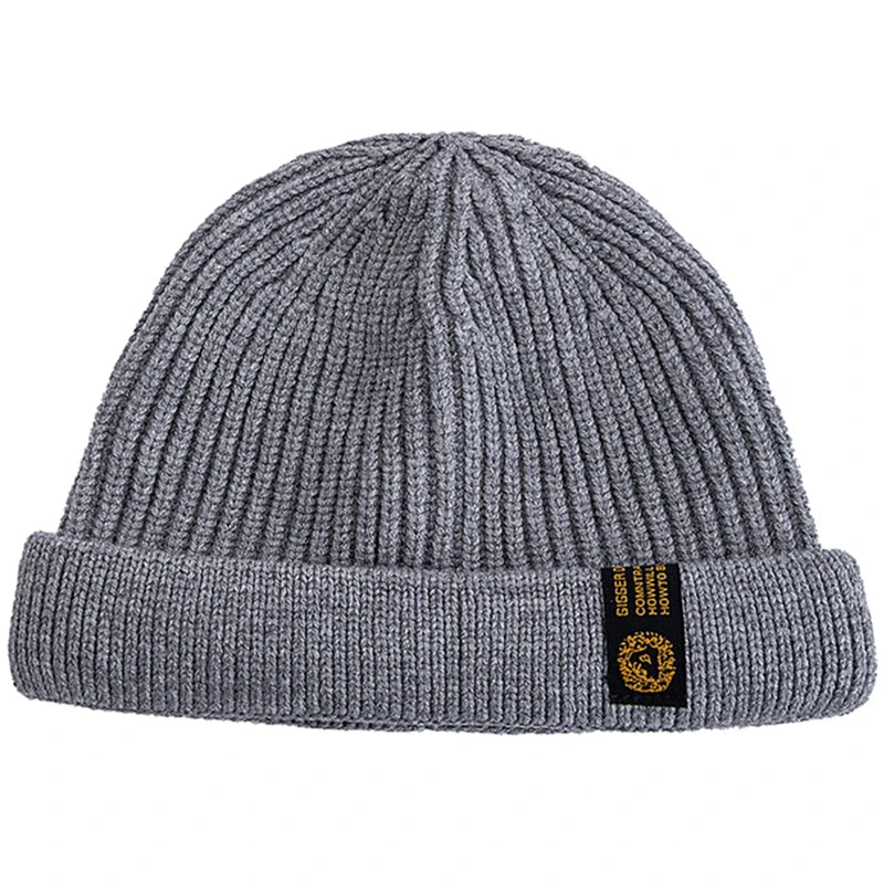 New Men Outdoor Skull Cap Fashion Short Melon Winter Chic Hats Sailor Style Landlord Hats For Men Autumn Short Beanie Cap