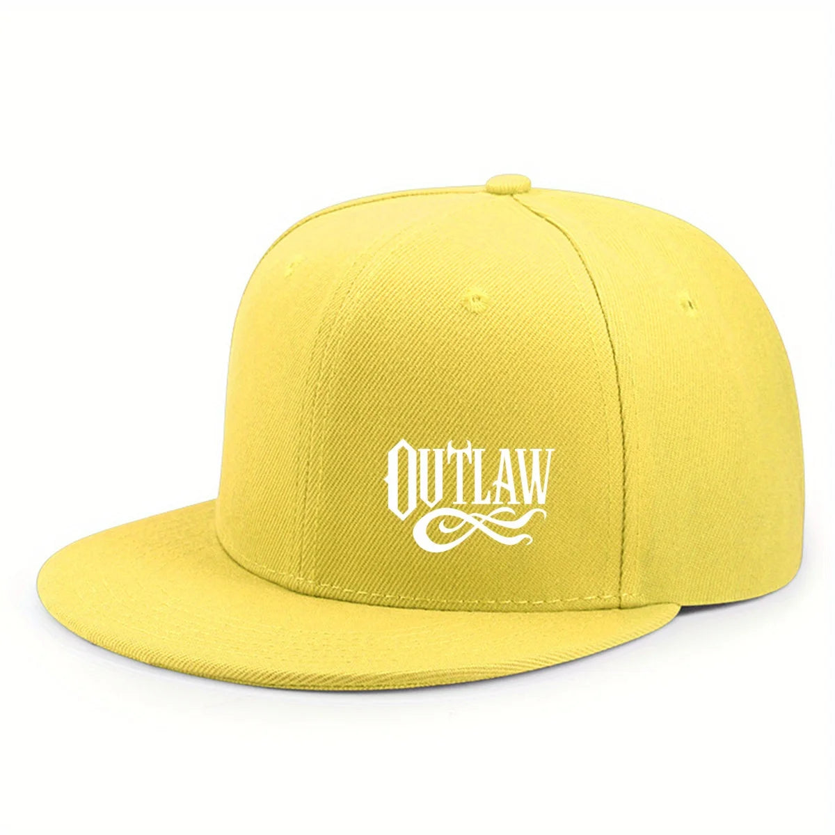Unisex OUTLAW Printed Adjustable Baseball Cap  Men's and Women's Flat-brimmed Cap, Urban Street Style, Outdoor Activity Cap