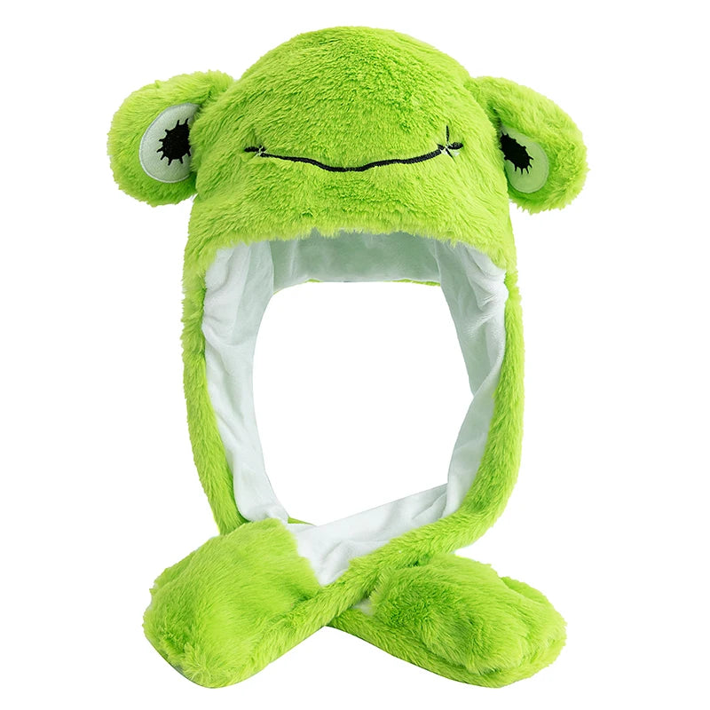 New Style Unisex Funny Ear Hat Frog Animal Style Couple Cute Ear Moving Up Cap Men Women Rabbits Ears Winter Lovely Hats﻿