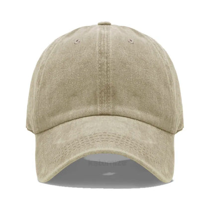 Custom Text Logo Embroidery Vintage Washed Cotton Baseball Cap Fashion Women Men Hat Sport Visors Snapback Cap Sun Hat
