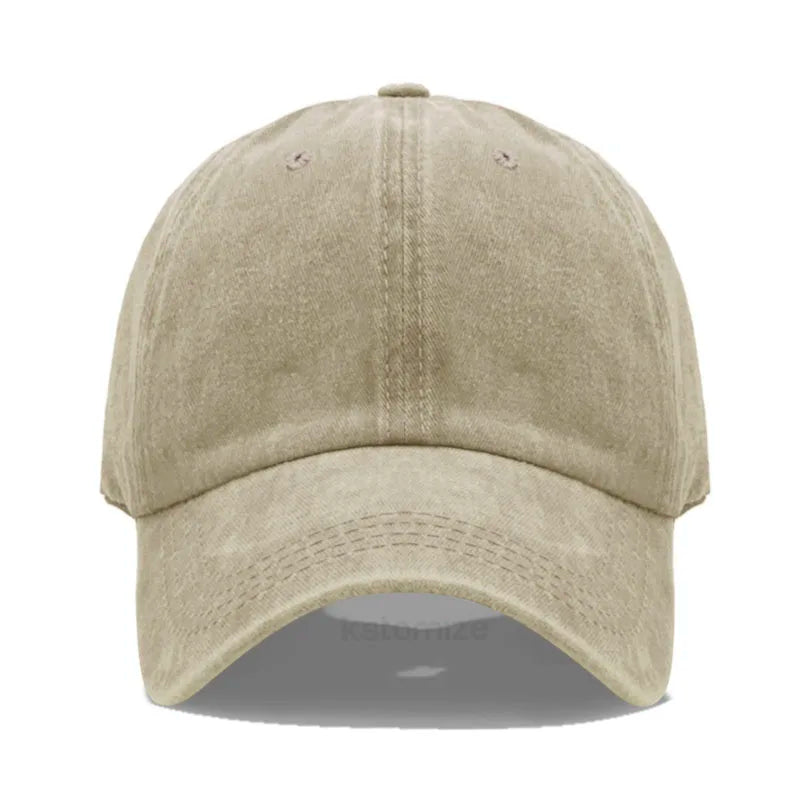Solid Color Baseball Cap Women's Plain Sport Golf Cap for Man Washed Cotton Dad Hat Sun Hats