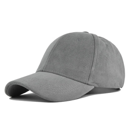 Fashion Unisex Suede Baseball Caps for Women Men Solid Color Casual Autumn Outdoor Sun Caps Winter Warm Adjustable Snapback Hats