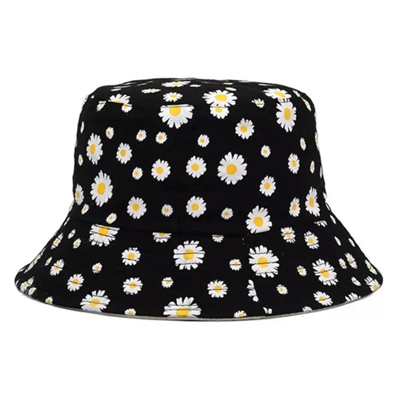 Hot Sale Unisex Bucket Hats Summer Double-sided Wear Fruit Printing Women Cap Outdoor Sun Hat Men Classic Panama Bucket Hat