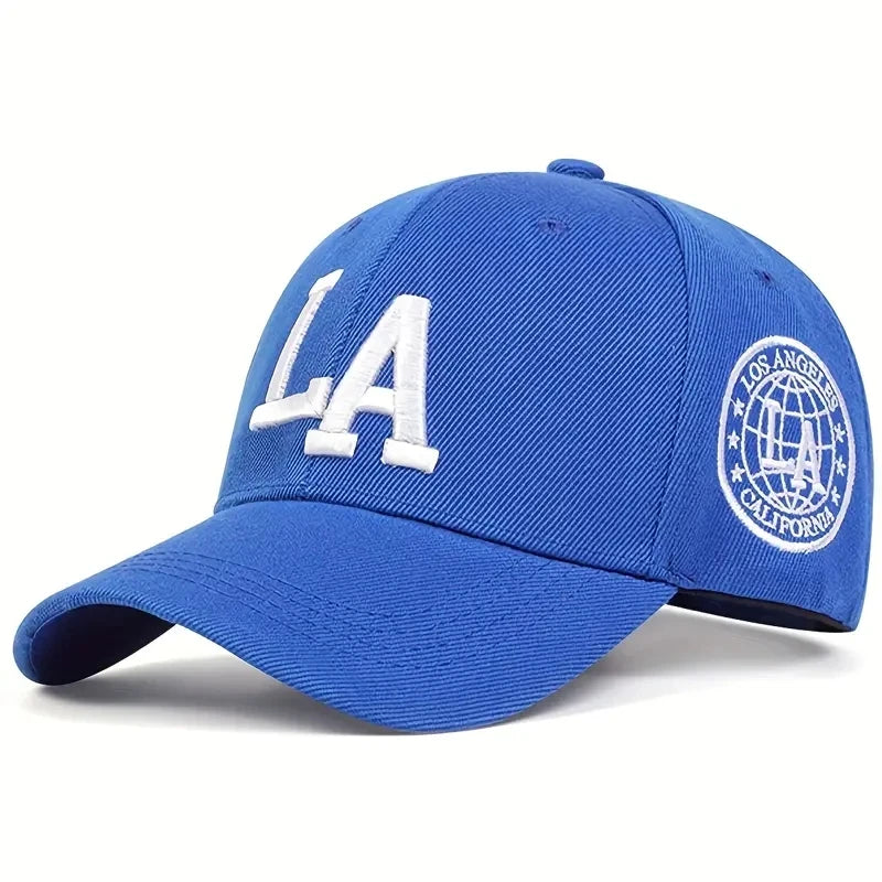 Unisex LA Letter Embroidery Baseball Caps Spring and Autumn Outdoor Adjustable Casual Hats Sunscreen Hat Sports Golf Cap
