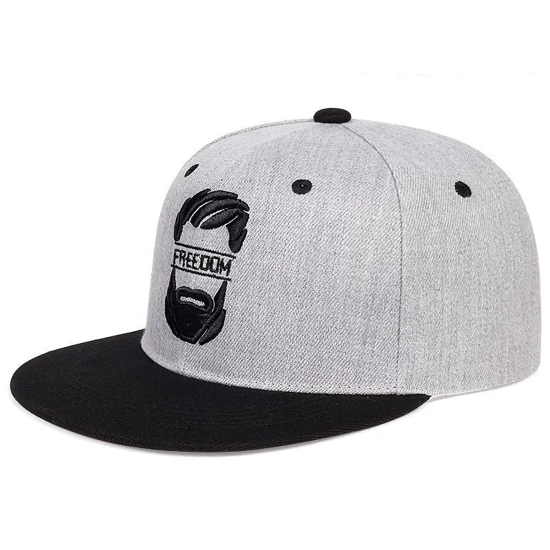 Unisex Uncle Beard Embroidery Hip-hop Hats Spring Autumn Adjustable Casual Snapback Baseball Caps Outdoor Sunscreen Hat