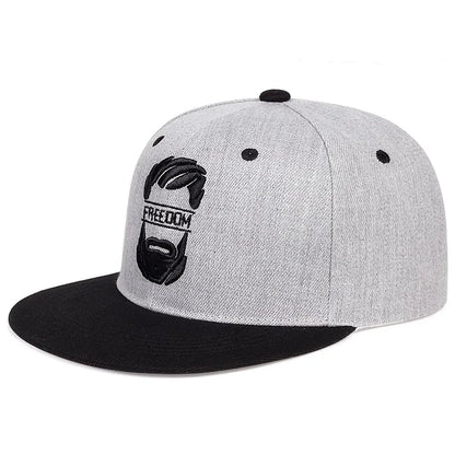 Unisex Uncle Beard Embroidery Hip-hop Hats Spring Autumn Adjustable Casual Snapback Baseball Caps Outdoor Sunscreen Hat