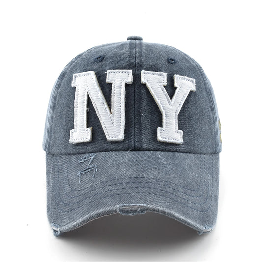 Unisex NewYork Embroidered Baseball Cap Men Vintage Dad Hats For Women Adjustable Outdoor Four Seasons Sun Protection Beach Cap