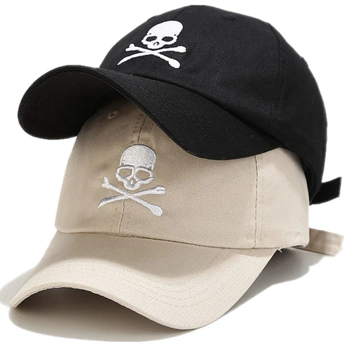 New Unisex Cotton Cap SKULL Embroidery Fashion Baseball Cap Men Women Adjustable Casual Outdoor Streetwear Sports Hat