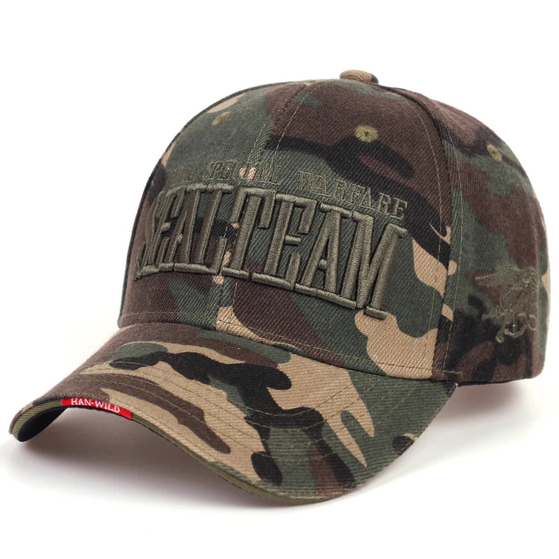 Unisex SEALTEAM Letter Embroidery Baseball Caps Spring and Autumn Outdoor Adjustable Casual Hats Sunscreen Hat