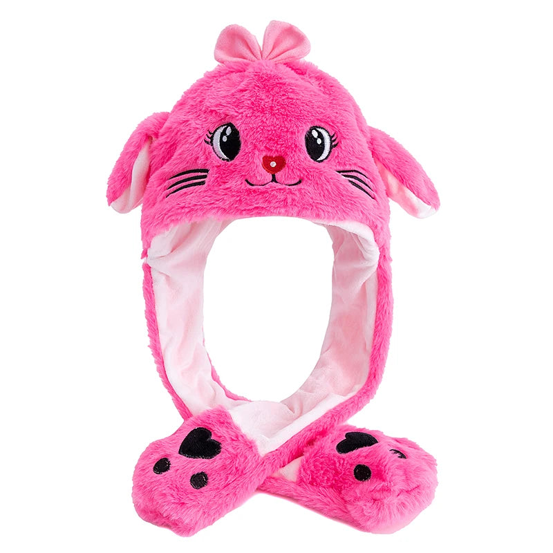 New Style Unisex Funny Ear Hat Frog Animal Style Couple Cute Ear Moving Up Cap Men Women Rabbits Ears Winter Lovely Hats﻿
