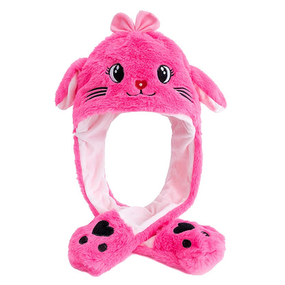New Style Unisex Funny Ear Hat Frog Animal Style Couple Cute Ear Moving Up Cap Men Women Rabbits Ears Winter Lovely Hats﻿
