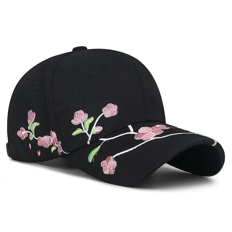Women’s Plum Blossom Embroidered Baseball Cap Chinese Style Sunshade Casual Hat