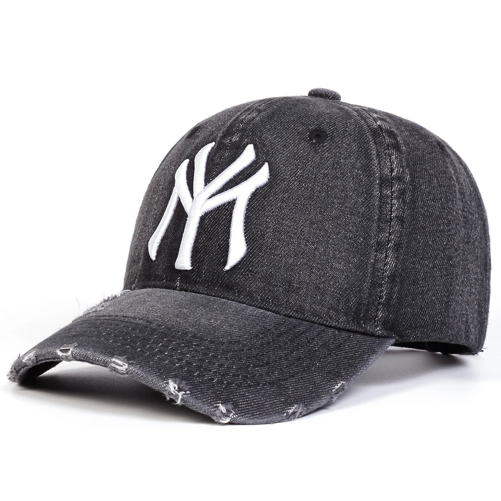 Unisex Letter Embroidery Cowboy Baseball Caps Spring and Autumn Outdoor Adjustable Casual Hats Sunscreen Hat