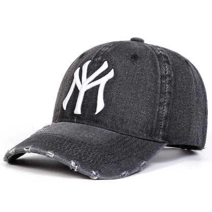 Unisex Letter Embroidery Cowboy Baseball Caps Spring and Autumn Outdoor Adjustable Casual Hats Sunscreen Hat