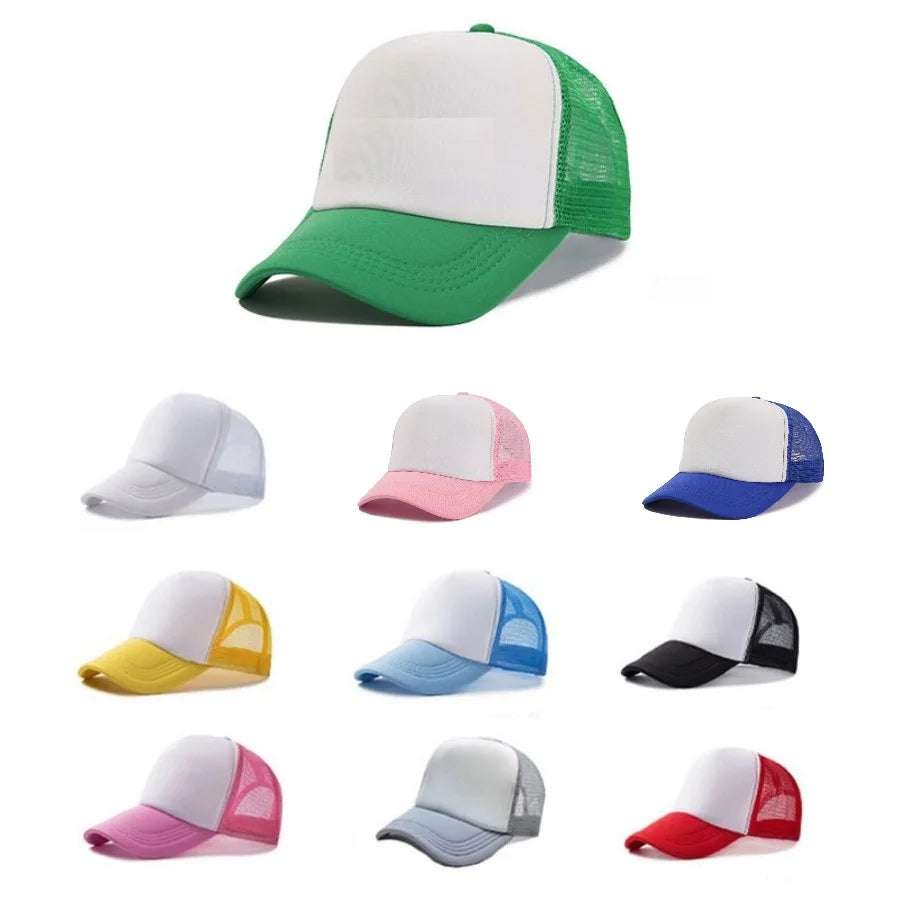 Summer Hollow Out Foam Baseball Hat For Women Men Bright Green Color Breathable NetSun Hat Trucker Hip Hop Cap Baseball Cap Hat