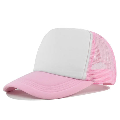 Solid Color Unisex Cheaper 5 Panel Trucker Hat For Adult Summer Net Baseball Cap Men Women Blank Mesh tentacle Sun Hat Visor