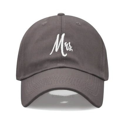 Matching Mr. & Mrs. Baseball Cap Men's Women's Cotton Embroidery Sport Golf Caps Bridal Gift Newlywed Honeymoon Wedding Gift