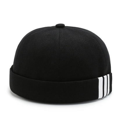 Unisex Cotton Brimless Docker Cap – Retro Skullcap Street Hip Hop Summer Hat