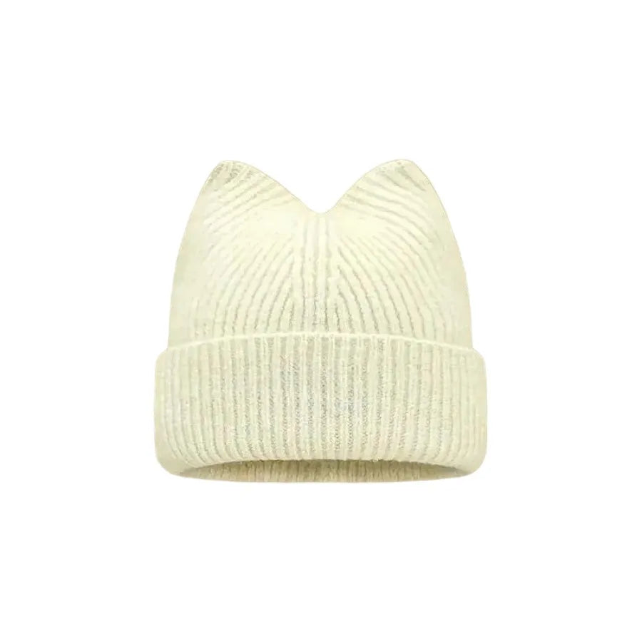 Cat Ears Wool Hat Female Autumn and Winter Korean  Cute Face Small Knitted Hat Big Head Circumference Warm Ear Protection Hat