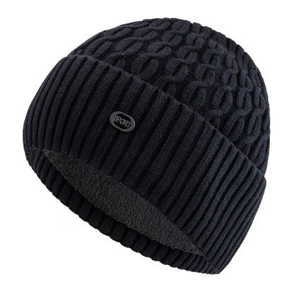 New Style Unisex Chic Cap Stylish Soft Beanie Hats Winter Hat Fur Lined Warm Cap For Men Women Thicken Ski Sports Knitted Hat