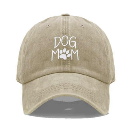 Dog Mom Embroidered Baseball Cap for Women Men Fashion Adjustable Soft Cotton Dad Hat Unisex Classic Golf Caps