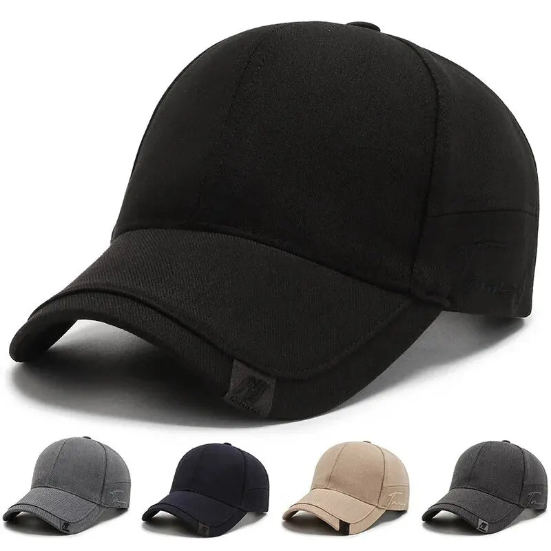 Men’s Korean Style Black Baseball Cap Casual Minimalist Sunshade Hat