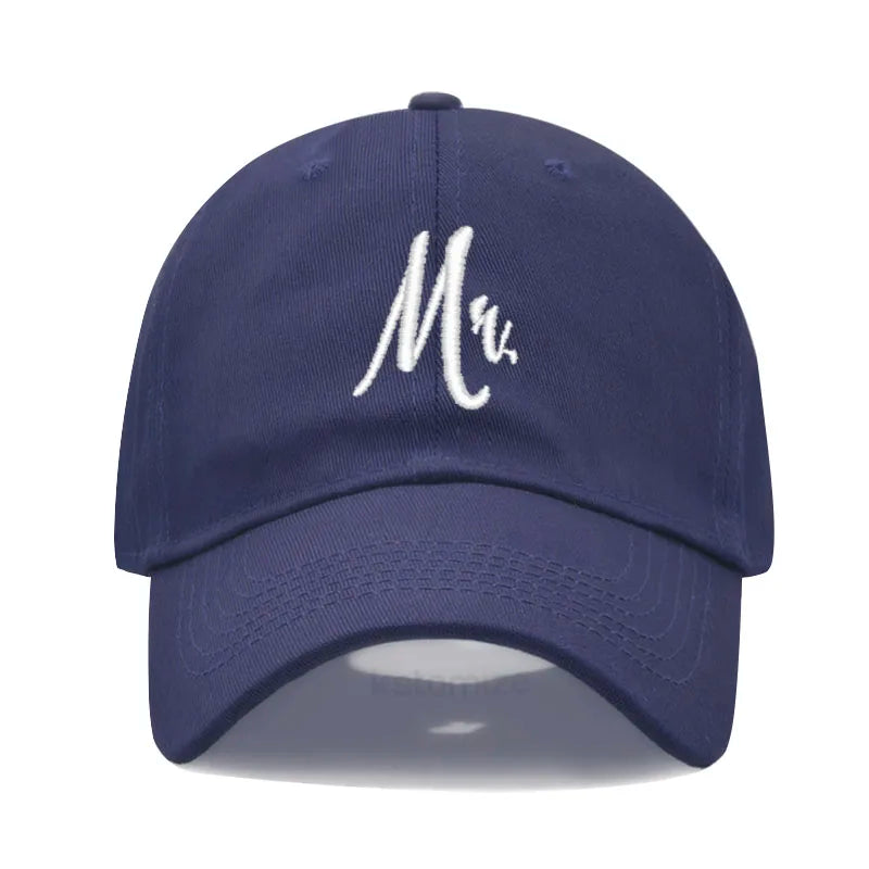 Matching Mr. & Mrs. Baseball Cap Men's Women's Cotton Embroidery Sport Golf Caps Bridal Gift Newlywed Honeymoon Wedding Gift