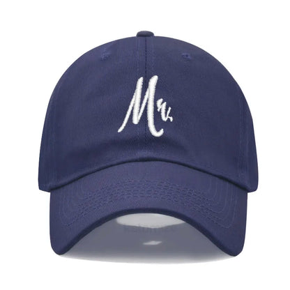 Matching Mr. & Mrs. Baseball Cap Men's Women's Cotton Embroidery Sport Golf Caps Bridal Gift Newlywed Honeymoon Wedding Gift