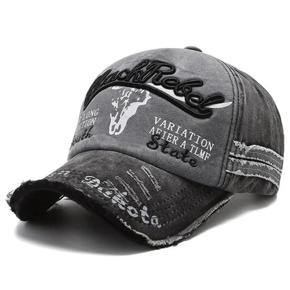 Evrfelan Denim Baseball Cap Hip Hop Letter Snapback Casual Outdoor Hat
