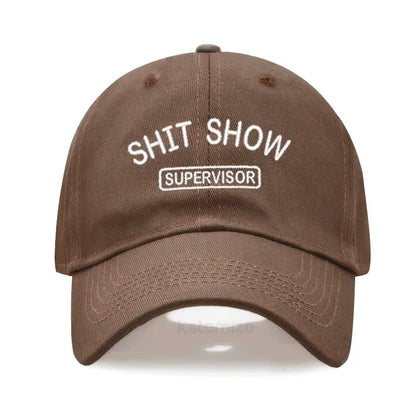 Men's Baseball Cap Women's Sport Golf Caps for Man Washed Cotton SHIT SHOW SUPERVISOR Embroidery Dad Hat Sun Hats Dropshipping