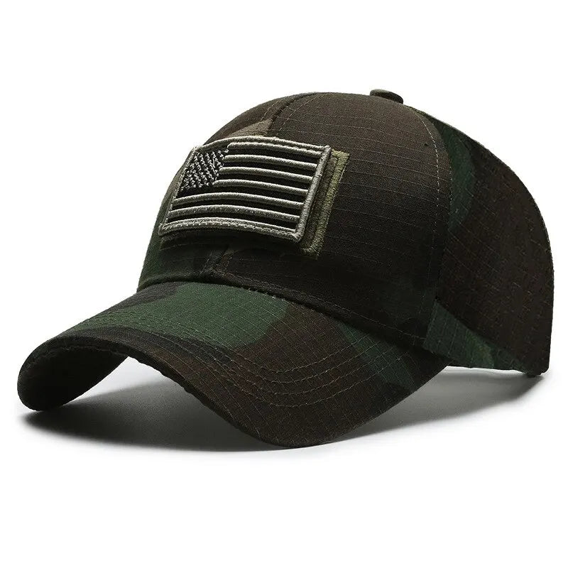 Unisex Mesh Baseball Cap – Camouflage Embroidered Breathable Outdoor Sun Hat
